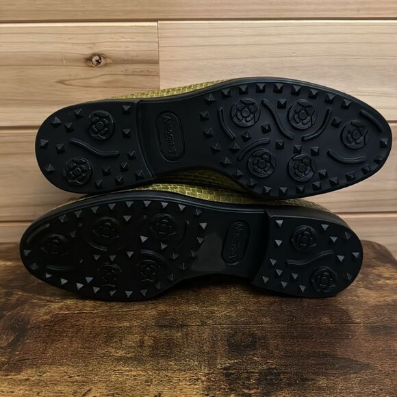 Aerogreen Size 7 Green & Orange Mary Jane Golfing Loafers - Picture 9 of 10